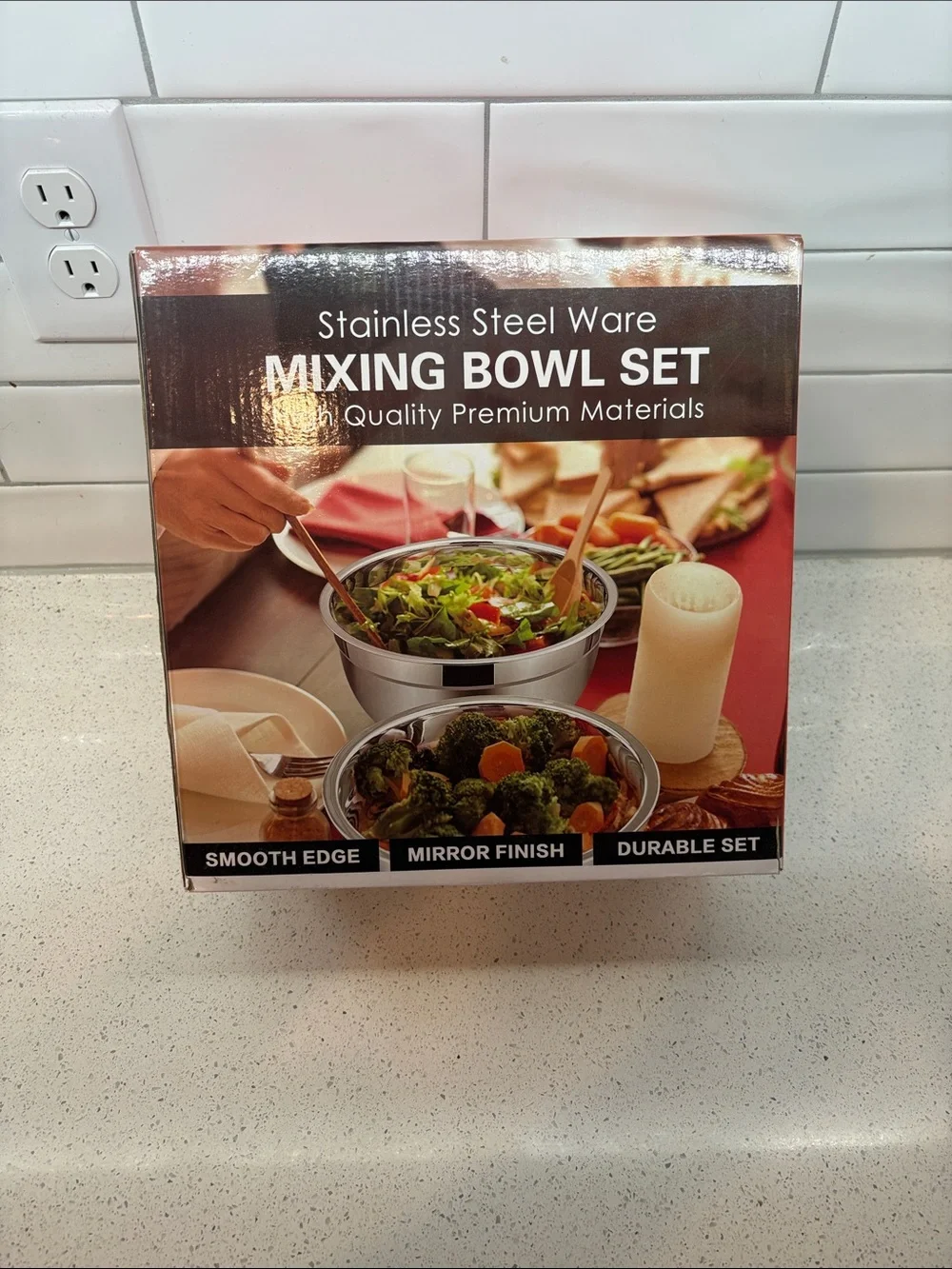 Stainless Steel Mixing Bowl Set - Mirror Finish (Silver) - Picture 1 of 2
